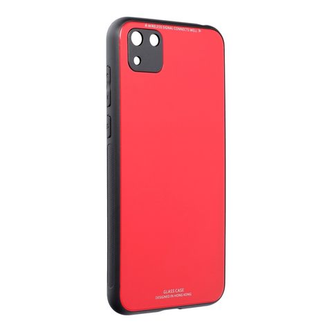 Obal / kryt na Huawei Y5P červený - Glass Case