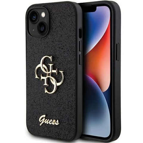 Obal / kryt na Apple iPhone 15 černý - original GUESS GUHCP15SHG4SGK