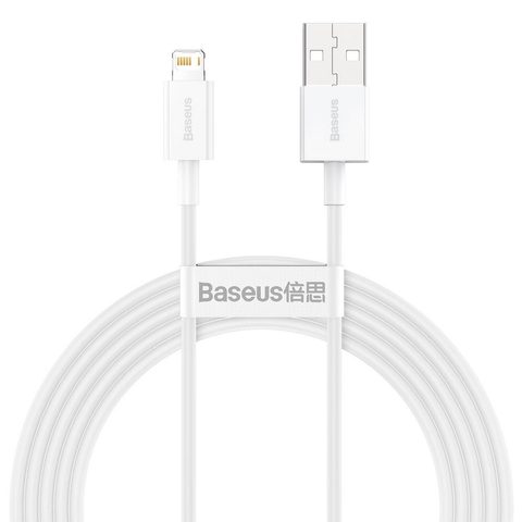Kabel Apple Lightning 8-pin 2,4A Superior Series Fast Charging CALYS-C02 2 metry bílý - BASEUS