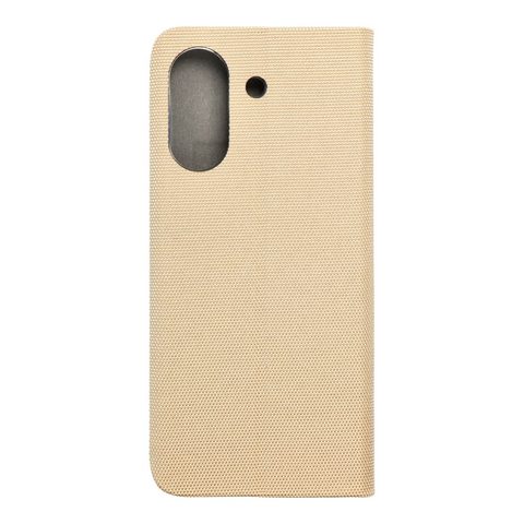 Pouzdro / obal na Xiaomi Redmi 13C zlaté - knížkové SENSITIVE