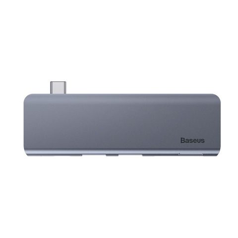 BASEUS HUB Harmonica 5in1 Type-C to 2x USB3.0 / TF / SD / Typ C (Power Delivery) Grey CAHUB-K0G