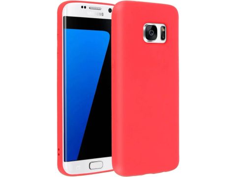 Obal / kryt na Samsung Galaxy S7 EDGE červený - Forcell Soft