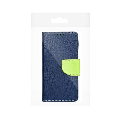 Pouzdro / obal na Samsung Galaxy S21 FE modré / limetkové - knížkové Fancy Book