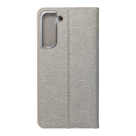 Pouzdro / obal na Samsung Galaxy S22 Plus stříbrné - knížkové Forcell Luna