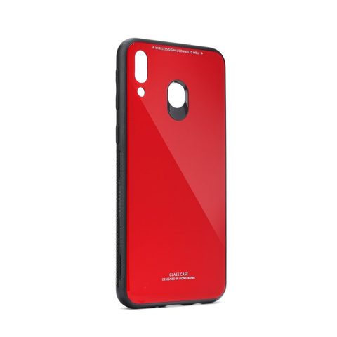 Obal / kryt na Samsung Galaxy M20 červený - skleněná záda Forcell