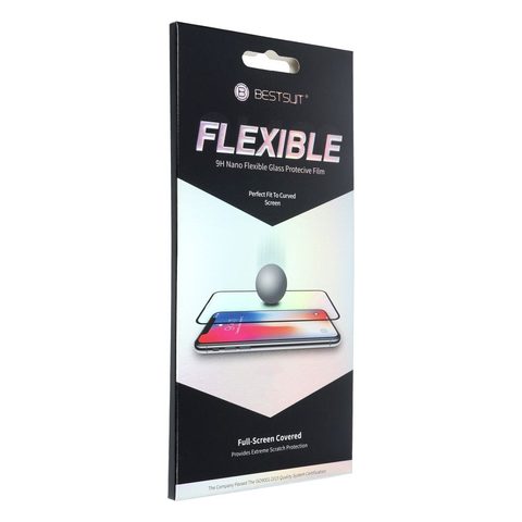 Tvrzené / ochranné sklo Apple iPhone 12 mini černé - Bestsuit Flexible Hybrid Glass 5D