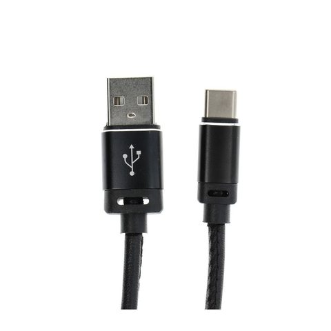 Kabel USB Typ-C 2.0 1M prodloužený konektor 8mm - černý