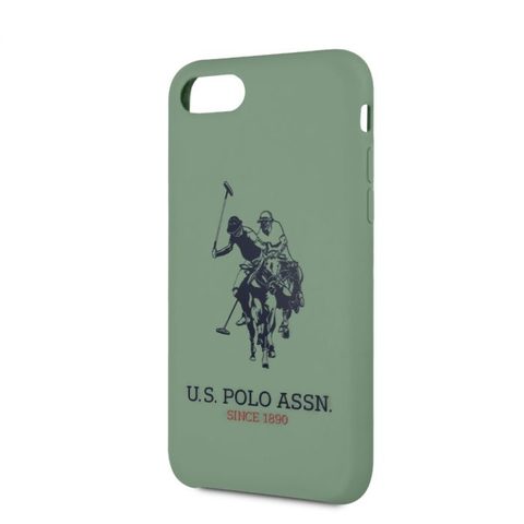 Obal / kryt na Apple iPhone 7 / iPhone 8 / SE 2020 / SE 2022 tmavě zelený - U.S. POLO Big Horse Silikonový