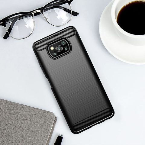 Obal / kryt na Xiaomi Poco X3 černý - Forcell CARBON Case