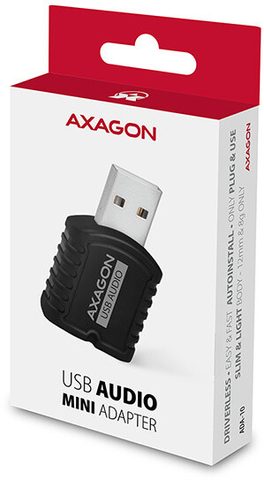 AXAGON ADA-10, USB 2.0 externí zvuková karta