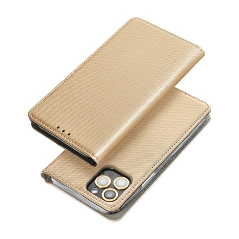 Pouzdro / obal na Samsung Galaxy S22 zlatý - knížkový Smart Case