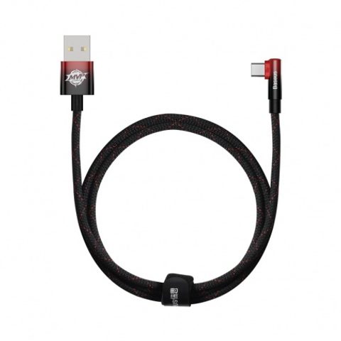 Nabíjecí / datový kabel USB-C USB-C úhlový opletený 1m 100W černý - Baseus