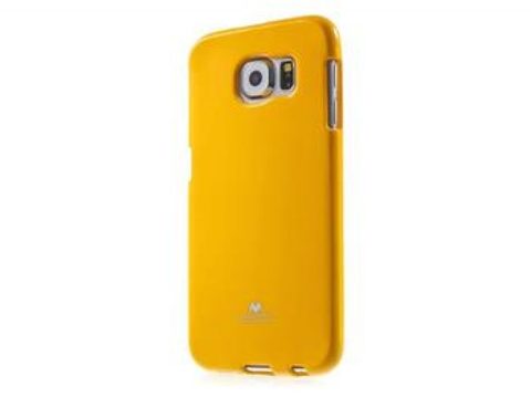 Obal / kryt na Samsung Galaxy S6 žlutý - Jelly case
