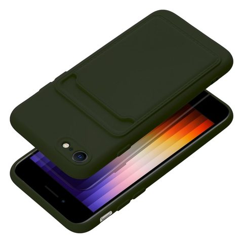 Obal / kryt na iPhone 7 / iPhone 8 / SE 2020 / SE 2022 zelený - Forcell Card Case