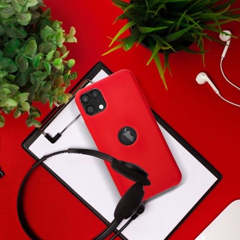 Obal / kryt na Apple iPhone 13 Pro červený - Forcell Silicone