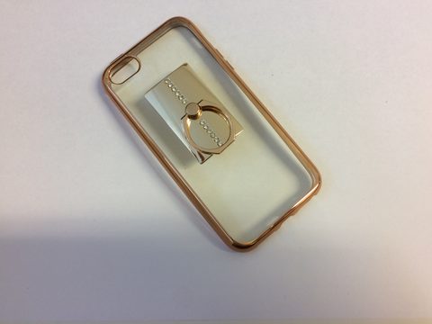 Obal / kryt na Apple iPhone 5 s úchytem na prst, zlatý
