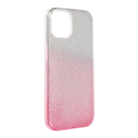 Obal / kryt na Apple iPhone 14 stříbrno / růžový -  Forcell SHINING