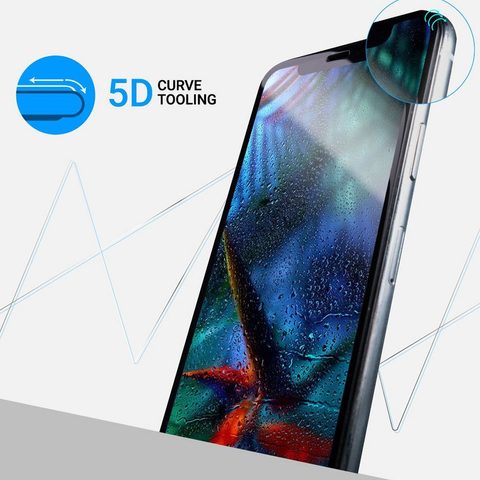 Tvrzené / ochranné sklo Samsung Galaxy A60 černé - Roar 5D plné lepení (case friendly)