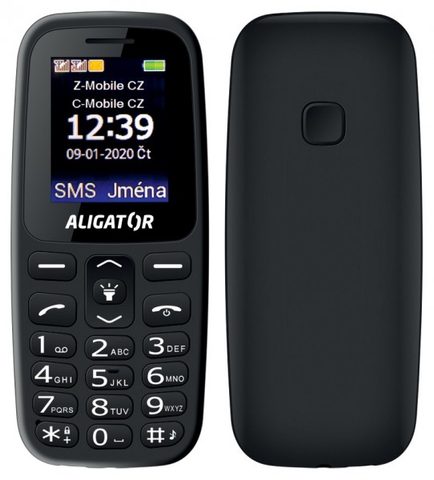 ALIGATOR A220 Senior Dual SIM Černý