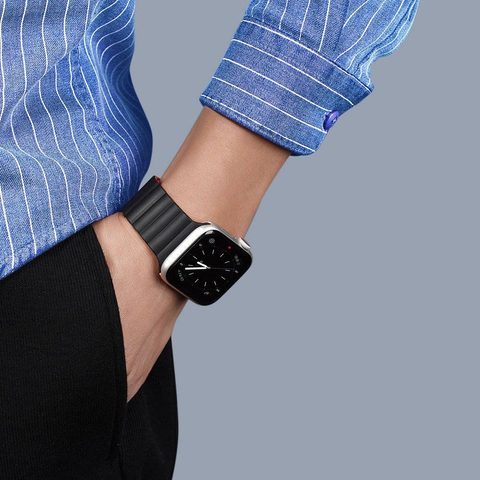 Řemínek magnetický, silikonový Apple Watch 38/40/41mm černý - DUX DUCIS