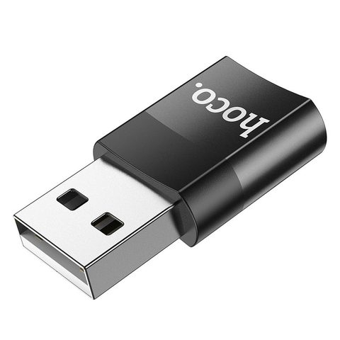 Redukce USB-C to USB-A - Hoco, UA17 Černá