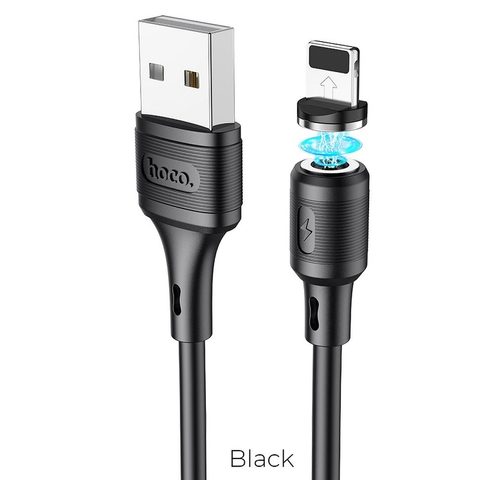 Magnetický nabíjecí kabel pro iPhone USB / Lightning 1 m černý - HOCO