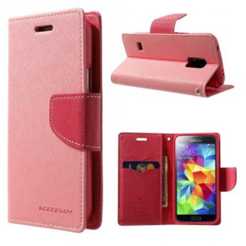 Pouzdro / obal na Samsung Galaxy S5 růžové - knížkové Fancy Diary
