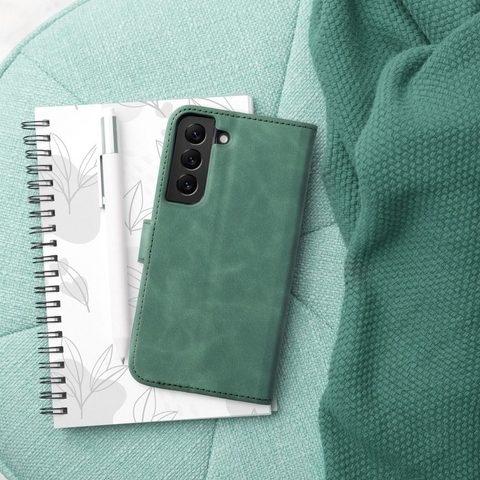 Pouzdro / obal na Samsung Galaxy A21s zelené - knížkové Forcell Tender