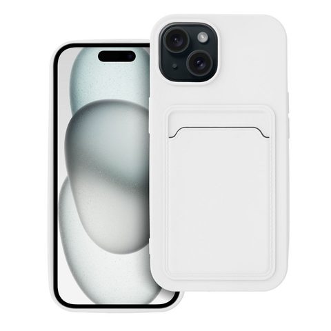 Obal / kryt na Apple iPhone 15 bílý - CARD Case