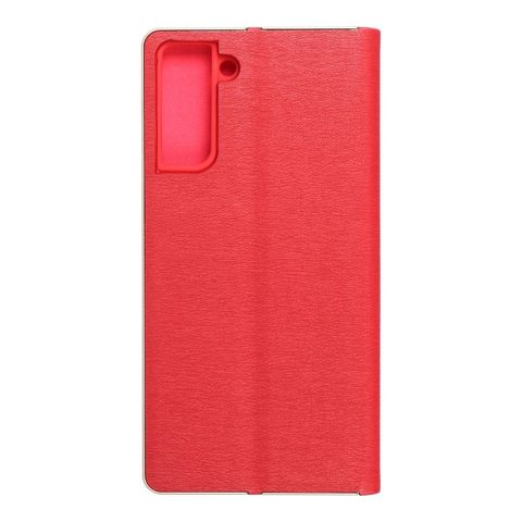 Pouzdro / obal na Samsung Galaxy S21 Plus červené - knížkové Luna Book