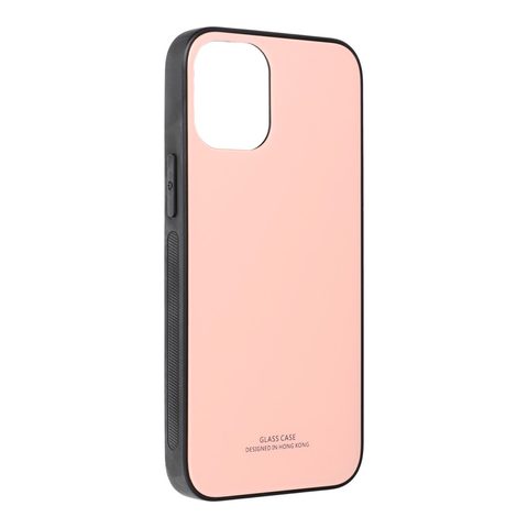 Obal / kryt na Apple iPhone 12 růžové - Glass Case