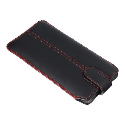 Pouzdro / obal na Samsung Galaxy Note / Note 2 / Note 3 černé - zasouvací Forcell Pocket Case Ultra Slim
