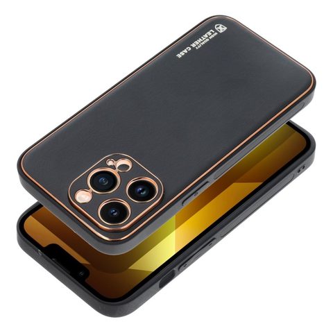 Obal / kryt na Apple iPhone 13 Pro černý - Forcell Leather Case