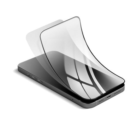 Tvrzené / ochranné sklo Apple iPhone 14 Pro Max černé 5D - Forcell
