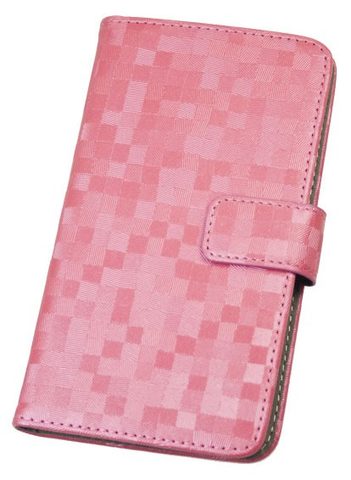 Pouzdro / obal univerzální velikost XL 5-5,5" růžové - knížkové Brilly Book