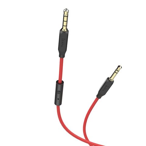 Kabel AUX Jack 3,5mm UPA12 s mikrofonem červený - HOCO