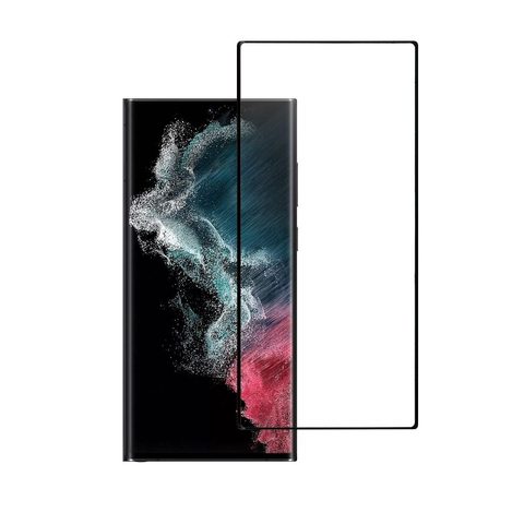 Tvrzené / ochranné sklo Samsung Galaxy S22 Ultra černé 5D - BlueStar