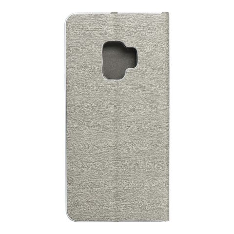 Pouzdro / obal na Samsung Galaxy S9 stříbrné - knížkové Luna