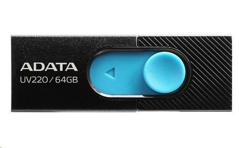 Flashdisk USB 2.0 64GB černo/modrá UV220 - ADATA