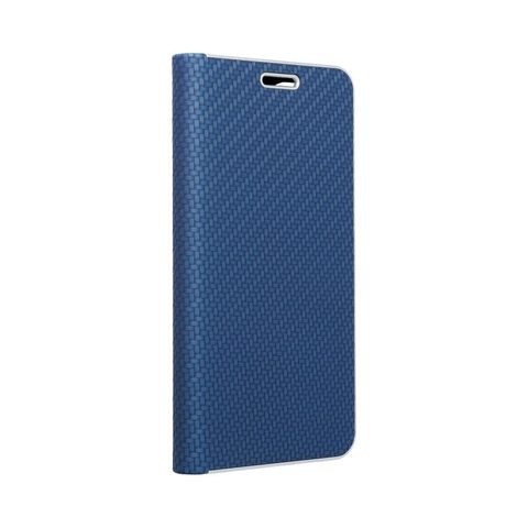 Pouzdro / obal na Huawei P Smart 2019 modré - knížkové Forcell LUNA Carbon