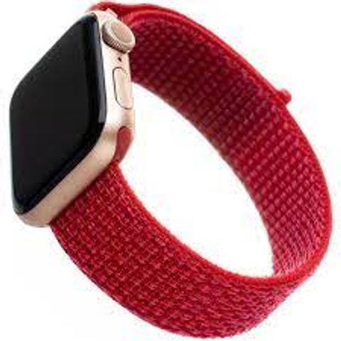 Nylonový řemínek FIXED Strap pro Apple Watch 38mm / 40mm červený