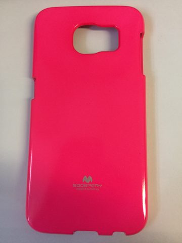Obal / kryt na Samsung Galaxy S6 fosforově růžový - JELLY