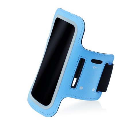 Obal / kryt na Apple iPhone 5 HSK-01 modrý - na ruku sportovní