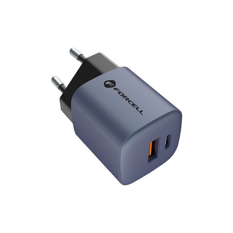 Cestovní nabíječka Forcell F-Energy se zásuvkami USB C a USB A - 3A 33W s funkcí PD a Quick Charge 4.0