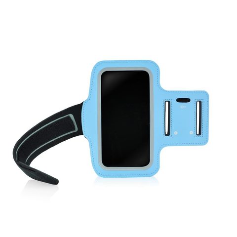 Obal / kryt na Apple iPhone 5 HSK-01 modrý - na ruku sportovní