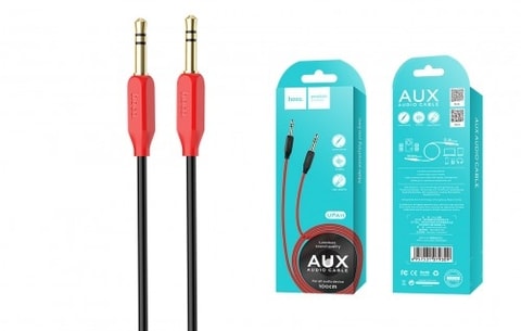 AUX kabel jack 3,5mm červený 1m - HOCO UPA11