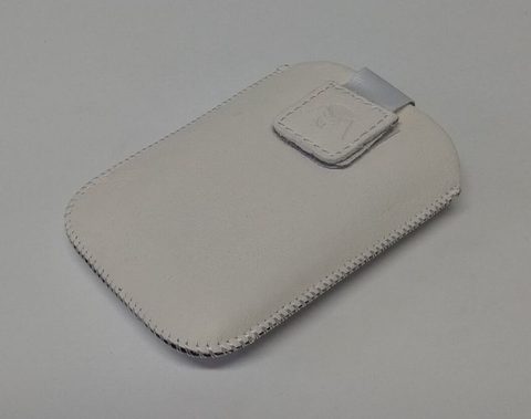 Pouzdro / obal na Sony Xperia U (ST 15I) bílé - zasouvací kožené