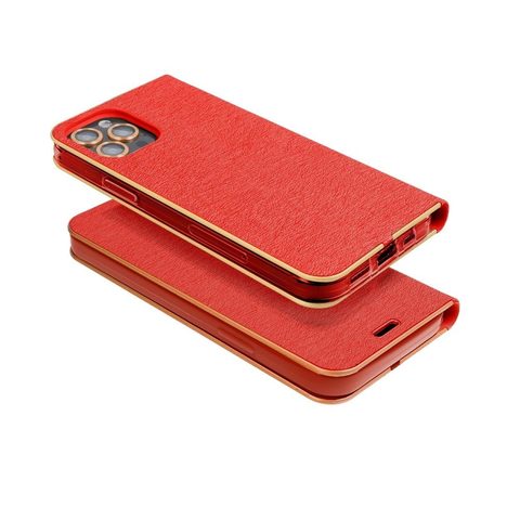 Pouzdro / obal na Samsung Galaxy S21 Ultra červené - knížkové Luna Book