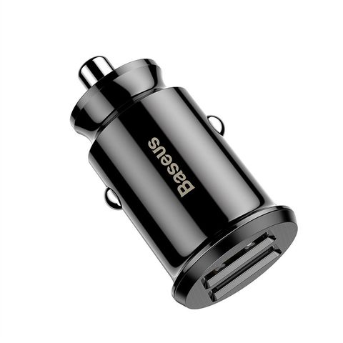 Nabíječka do auta Dual-USB 3.1A černá - BASEUS
