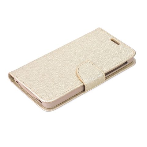 Pouzdro / obal na telefon univerzální (4,3-4,8") zlaté - knížkové Fancy Book Leather